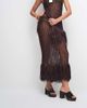 ASOS DESIGN ASOS DESIGN fringed hem open stitch skirt in chocolate - part of a set-Brown - 4