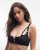 ASOS DESIGN ASOS DESIGN Fuller Bust Ari V-wire crop bikini top with hoop hardware detail in black - 2