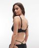 ASOS DESIGN ASOS DESIGN Fuller Bust Ari V-wire crop bikini top with hoop hardware detail in black - 4