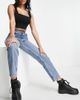 ASOS DESIGN ASOS DESIGN Fuller Bust cotton crop cami with square neck and seam detail in black - BLACK - 4