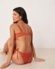 ASOS DESIGN ASOS DESIGN Fuller Bust Kyle broderie underwired bikini top with removable ties in rust-Orange - 3