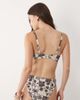 ASOS DESIGN ASOS DESIGN Fuller Bust Lea underwired bikini top with tie detail in scarf print-Brown - 3