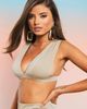 ASOS DESIGN ASOS DESIGN fuller bust mix and match glitter deep band plunge bikini to in gold metallic - 3