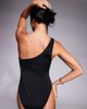 ASOS DESIGN ASOS DESIGN Fuller Bust Revenge Athens sculpting one-shoulder swimsuit in black - 3