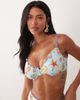 ASOS DESIGN ASOS DESIGN Fuller Bust Solar Starfish underwire bikini top in blue sea print-Multi - 1