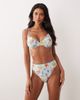 ASOS DESIGN ASOS DESIGN Fuller Bust Solar Starfish underwire bikini top in blue sea print-Multi - 2