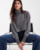 ASOS DESIGN ASOS DESIGN funnel neck batwing super cropped sweater in gray - 1