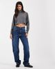 ASOS DESIGN ASOS DESIGN funnel neck batwing super cropped sweater in gray - 2