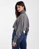 ASOS DESIGN ASOS DESIGN funnel neck batwing super cropped sweater in gray - 4