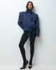 ASOS DESIGN ASOS DESIGN funnel neck belted hem 80s sport jacket-Navy - 2