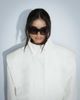ASOS DESIGN ASOS DESIGN funnel neck belted hem 80s sport jacket in cream-White - 2