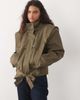 ASOS DESIGN ASOS DESIGN funnel neck belted hem 80s sporty jacket in olive-Green - 1