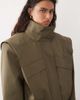 ASOS DESIGN ASOS DESIGN funnel neck belted hem 80s sporty jacket in olive-Green - 2