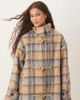 ASOS DESIGN ASOS DESIGN funnel neck coat with wool and toggle detail in heritage check-Multi - 1