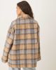 ASOS DESIGN ASOS DESIGN funnel neck coat with wool and toggle detail in heritage check-Multi - 3