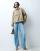 ASOS DESIGN ASOS DESIGN funnel neck cropped cape trench coat in rye-Neutral - 3