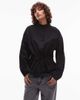 ASOS DESIGN ASOS DESIGN funnel neck drawstring waist shirt in black - 1