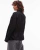 ASOS DESIGN ASOS DESIGN funnel neck drawstring waist shirt in black - 3