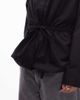 ASOS DESIGN ASOS DESIGN funnel neck drawstring waist shirt in black - 4