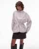 ASOS DESIGN ASOS DESIGN funnel neck drawstring waist shirt in check-Multi - 1