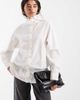 ASOS DESIGN ASOS DESIGN funnel neck peplum jacket in ivory-Multi - 1