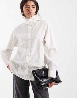 ASOS DESIGN ASOS DESIGN funnel neck peplum jacket in ivory-Multi