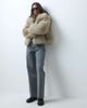 ASOS DESIGN ASOS DESIGN funnel neck short faux fur belted coat in mid brown - 2