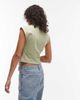ASOS DESIGN ASOS DESIGN funnel neck sleeveless with wrap detail top in dusty green - 3