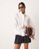 ASOS DESIGN ASOS DESIGN funnel neck sports shirt in white - 1