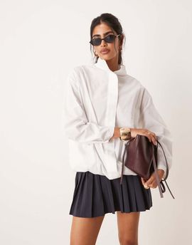 ASOS DESIGN ASOS DESIGN funnel neck sports shirt in white