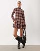 ASOS DESIGN ASOS DESIGN funnel neck tailored godet mini dress in red plaid-Multi - 2
