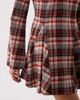 ASOS DESIGN ASOS DESIGN funnel neck tailored godet mini dress in red plaid-Multi - 3