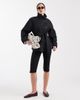ASOS DESIGN ASOS DESIGN funnel neck tie belt trench coat in black - 2