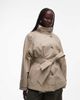 ASOS DESIGN ASOS DESIGN funnel neck tie belt trench coat in stone-Green - 1