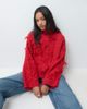 ASOS DESIGN ASOS DESIGN funnel neck wool blend tassel sweater in red - 1