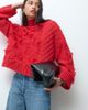ASOS DESIGN ASOS DESIGN funnel neck wool blend tassel sweater in red - 3