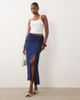 ASOS DESIGN ASOS DESIGN gathered sarong style maxi skirt in navy - 1