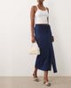 ASOS DESIGN ASOS DESIGN gathered sarong style maxi skirt in navy - 3