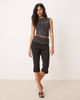 ASOS DESIGN ASOS DESIGN gathered short sleeve off-shoulder mesh top in black polka dot - part of a set-Multi - 2