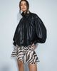 ASOS DESIGN ASOS DESIGN gathered shoulder leather look jacket in black - 4