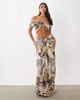ASOS DESIGN ASOS DESIGN gathered waist mesh maxi skirt in animal print - part of a set-Multi - 1