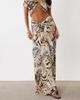 ASOS DESIGN ASOS DESIGN gathered waist mesh maxi skirt in animal print - part of a set-Multi - 2