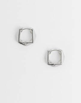 ASOS DESIGN ASOS DESIGN geometric hoop earring in silver