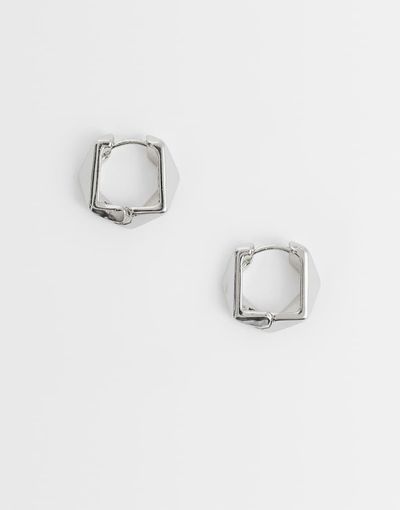 ASOS DESIGN ASOS DESIGN geometric hoop earring in silver