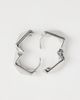 ASOS DESIGN ASOS DESIGN geometric hoop earring in silver - 4