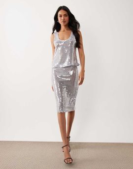 ASOS DESIGN ASOS DESIGN glass sequin pencil midi skirt in blue - part of a set