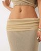 ASOS DESIGN ASOS DESIGN glitter knit ruched maxi skirt in gold - part of a set - 2