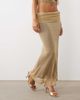 ASOS DESIGN ASOS DESIGN glitter knit ruched maxi skirt in gold - part of a set - 3