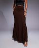 ASOS DESIGN ASOS DESIGN godet semi sheer maxi skirt in brown - 2
