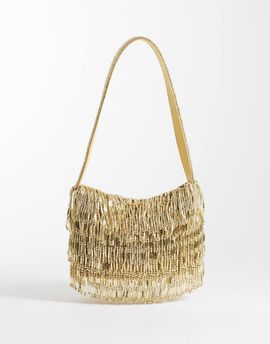 ASOS DESIGN ASOS DESIGN gold fringe embellished shoulder bag
